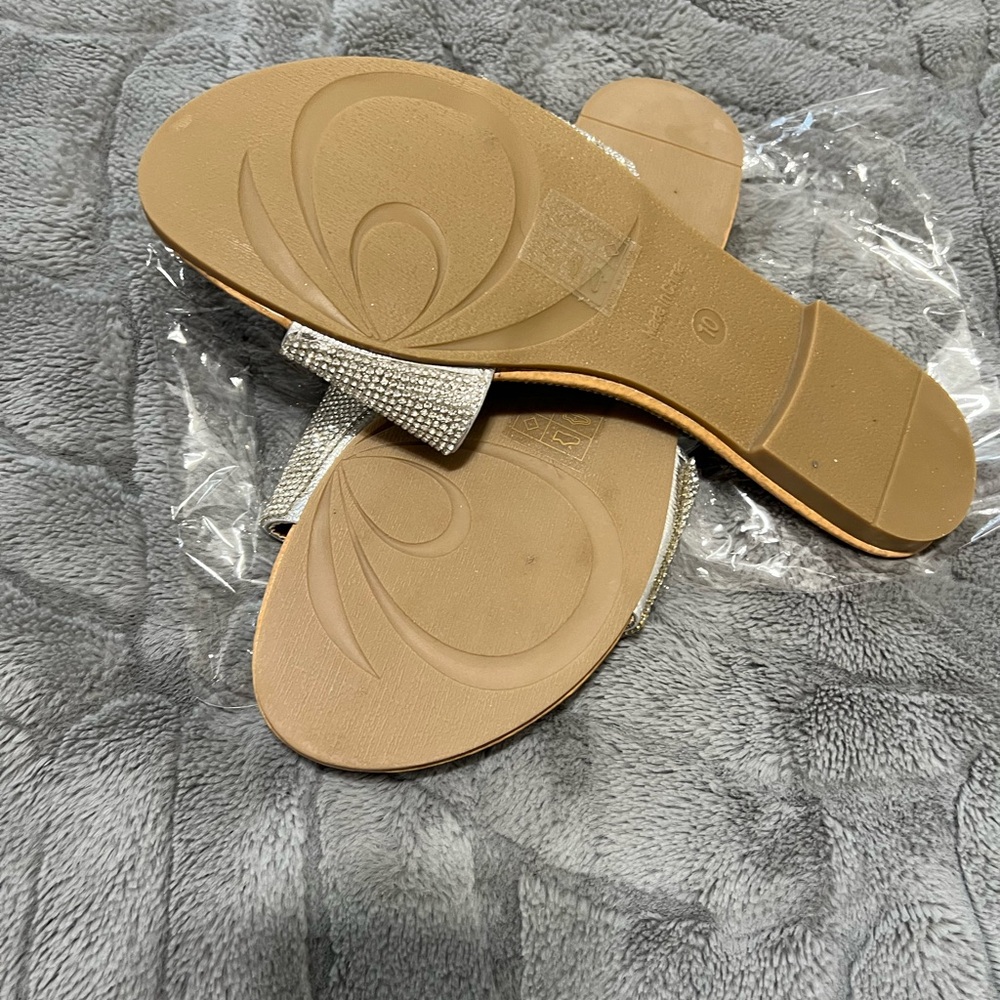 SHEIN Silver Rhinestone Sandals - Picture 4 of 4